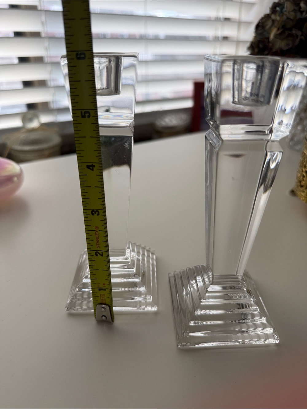 Lenox Ovations Monument Crystal Candle Stick Holders - Set of 2 - Picture 2 of 4